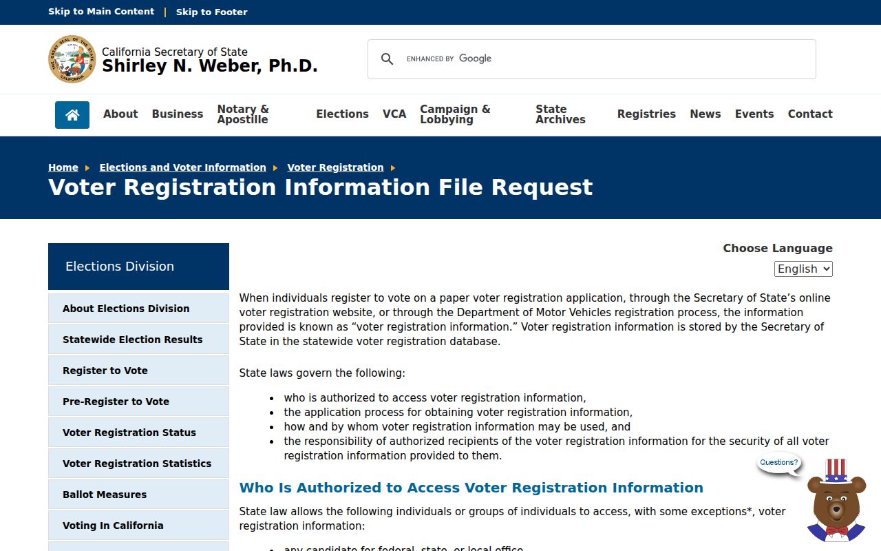 Seaside neighbors lookup reference for California restricted voter-file access