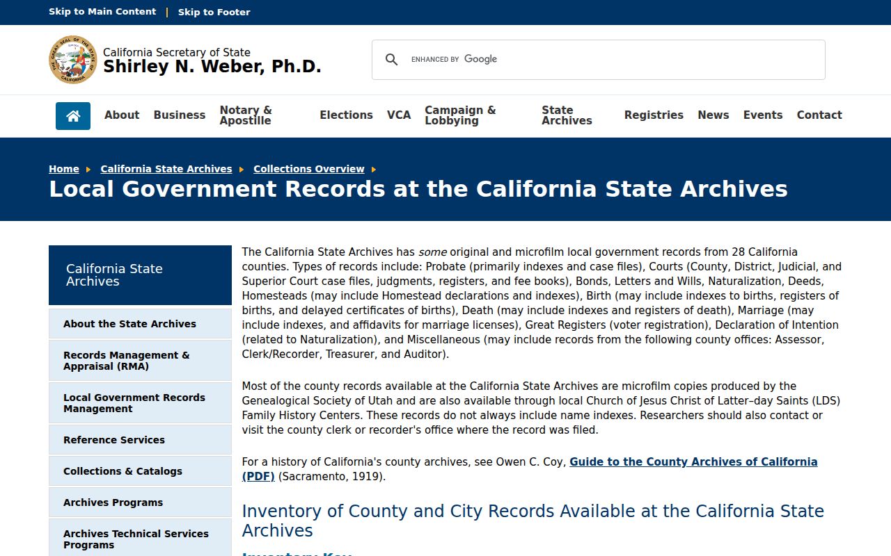 Seaside address history California county and city archives