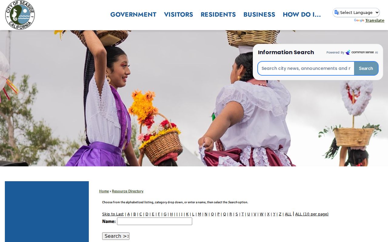 Seaside resident lookup business directory listing