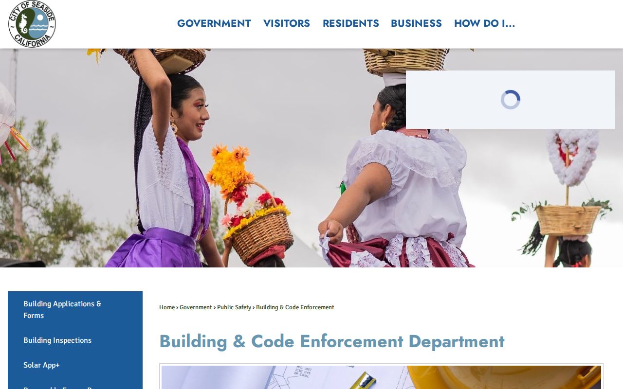 Seaside street-address building and code enforcement record channel